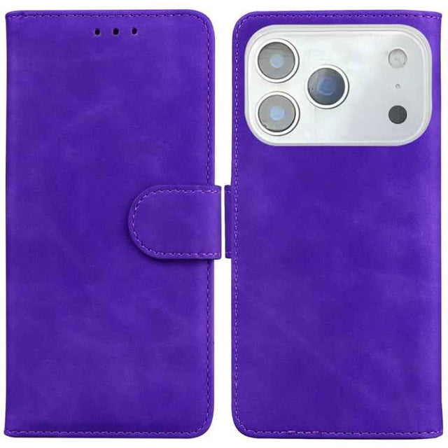 Skin Feel Pure Color Flip Leather Phone Case