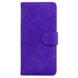 Skin Feel Pure Color Flip Leather Phone Case