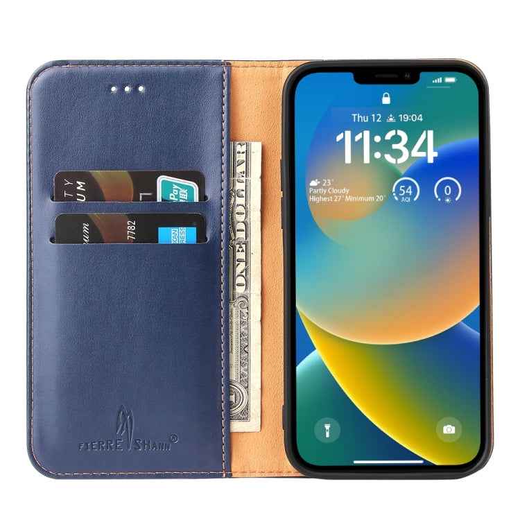 Fierre Shann PU Genuine Leather Texture Phone Case