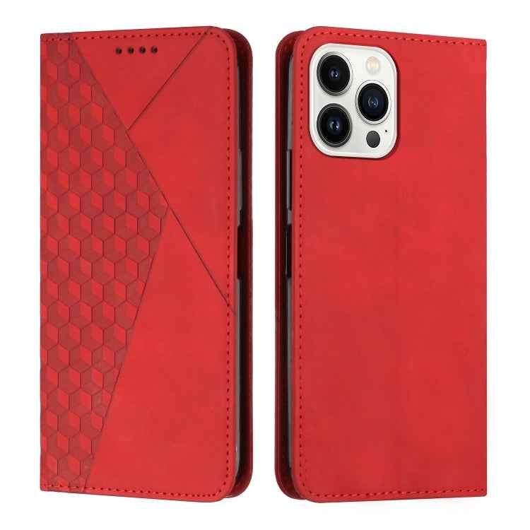 Diamond Splicing Skin Feel Magnetic Leather Phone Case