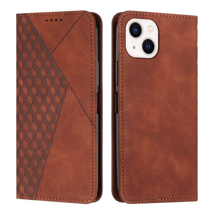 Diamond Splicing Skin Feel Magnetic Leather Phone Case