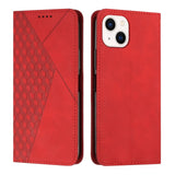 Diamond Splicing Skin Feel Magnetic Leather Phone Case