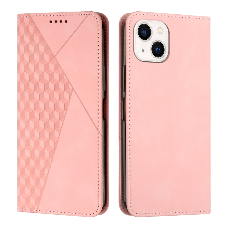 Diamond Splicing Skin Feel Magnetic Leather Phone Case
