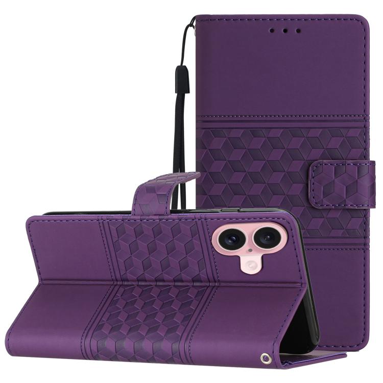 Diamond Embossed Skin Feel Leather Phone Case