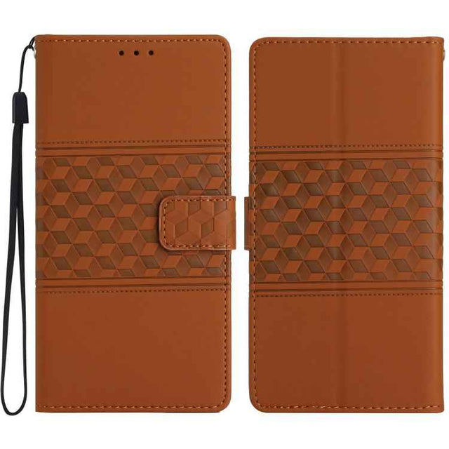Diamond Embossed Skin Feel Leather Phone Case