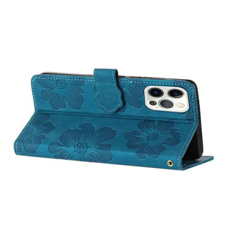Flower Embossing Pattern Leather Phone Case