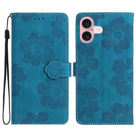 Flower Embossing Pattern Leather Phone Case