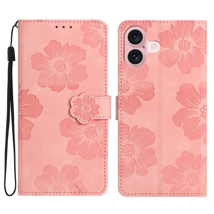 Flower Embossing Pattern Leather Phone Case