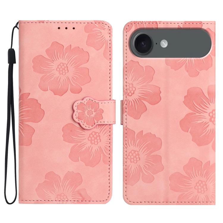 Flower Embossing Pattern Leather Phone Case
