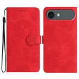Flower Embossing Pattern Leather Phone Case