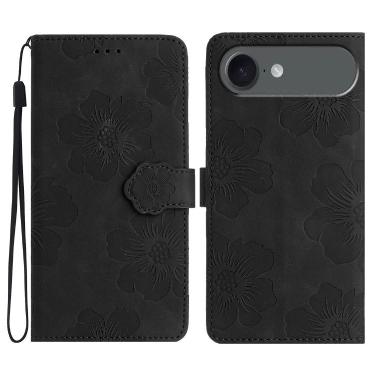 Flower Embossing Pattern Leather Phone Case