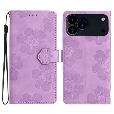 Flower Embossing Pattern Leather Phone Case