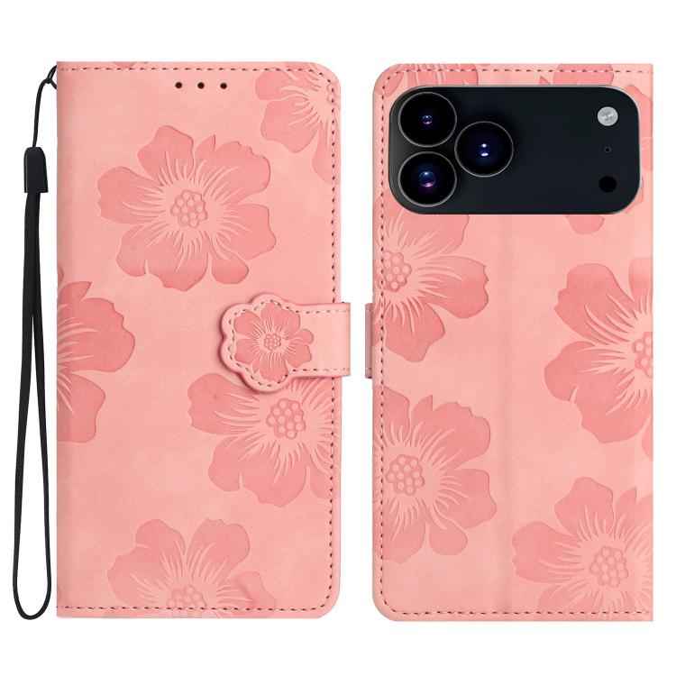 Flower Embossing Pattern Leather Phone Case