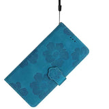 Flower Embossing Pattern Leather Phone Case