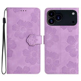 Flower Embossing Pattern Leather Phone Case