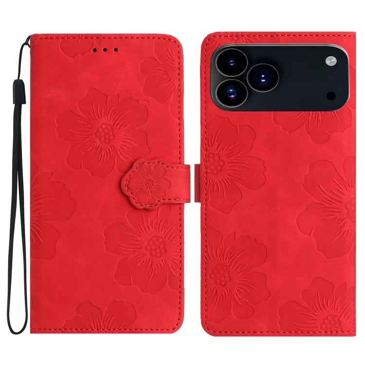 Flower Embossing Pattern Leather Phone Case