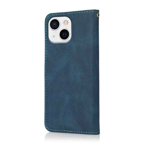 Dual-color Stitching Leather Phone Case