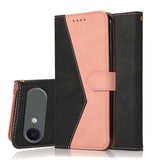 Dual-color Stitching Leather Phone Case