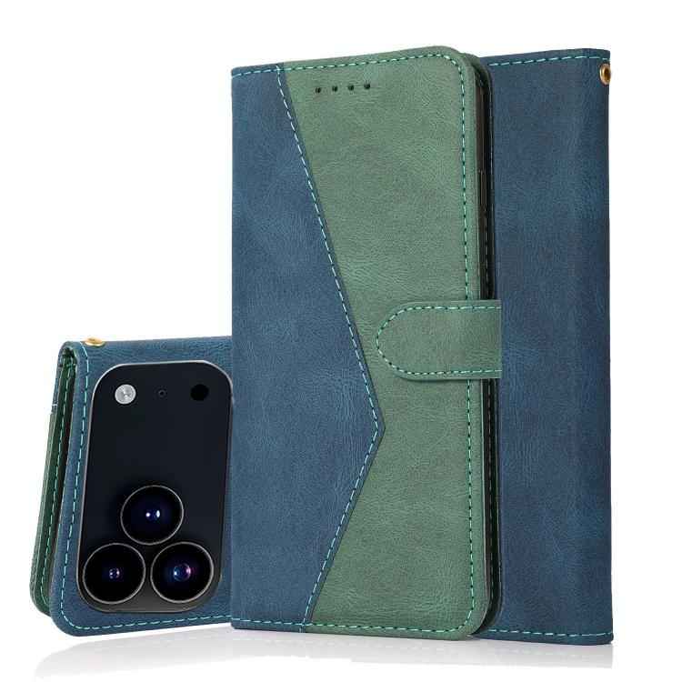 Dual-color Stitching Leather Phone Case