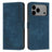 Skin Feel Stripe Pattern Leather Phone Case with Lanyard