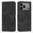 Skin Feel Stripe Pattern Leather Phone Case with Lanyard
