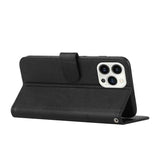 Stitching Calf Texture Buckle Leather Phone Case