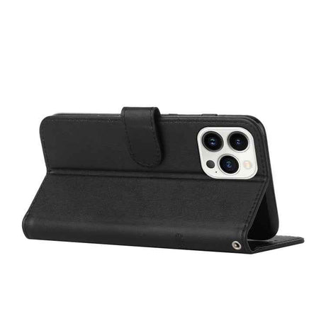 Stitching Calf Texture Buckle Leather Phone Case