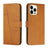 Stitching Calf Texture Buckle Leather Phone Case