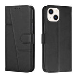 Stitching Calf Texture Buckle Leather Phone Case