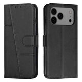 Stitching Calf Texture Buckle Leather Phone Case