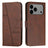 Stitching Calf Texture Buckle Leather Phone Case