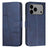 Stitching Calf Texture Buckle Leather Phone Case