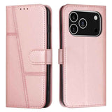 Stitching Calf Texture Buckle Leather Phone Case