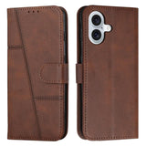 Stitching Calf Texture Buckle Leather Phone Case