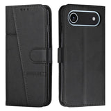 Stitching Calf Texture Buckle Leather Phone Case