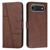 Stitching Calf Texture Buckle Leather Phone Case