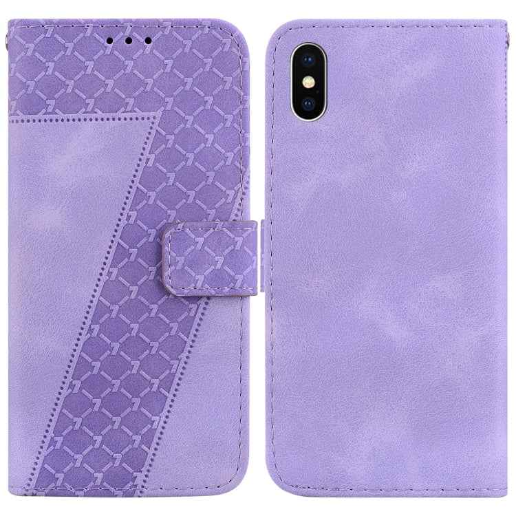 Seven-shaped Embossed Leather Phone Case