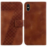 Seven-shaped Embossed Leather Phone Case
