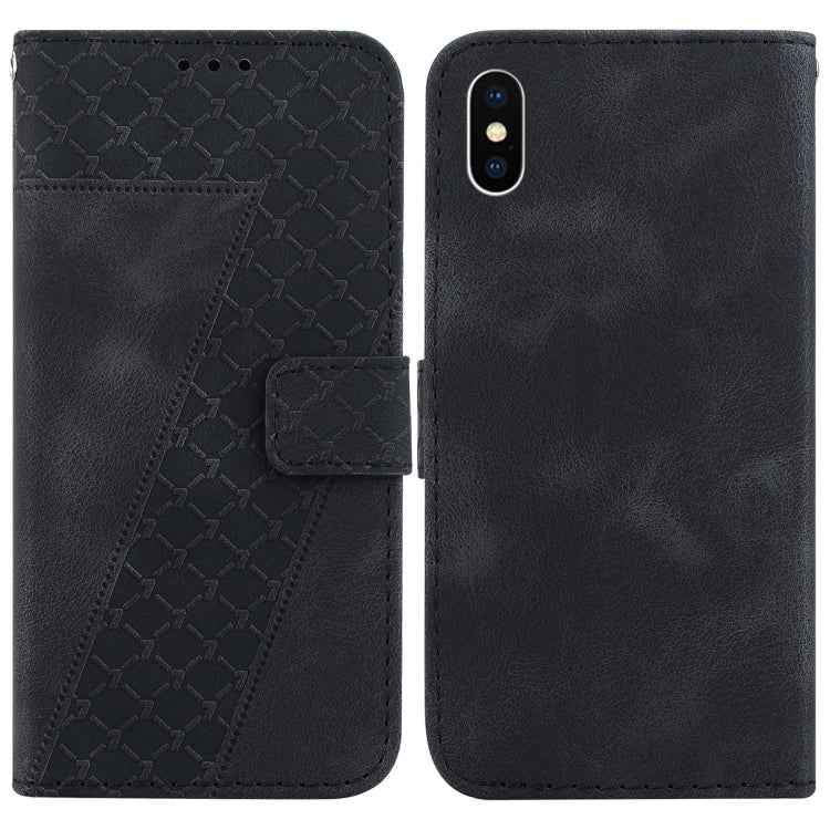 Seven-shaped Embossed Leather Phone Case