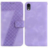 Seven-shaped Embossed Leather Phone Case
