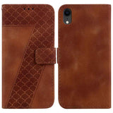 Seven-shaped Embossed Leather Phone Case