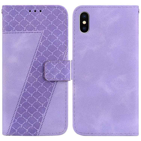 Seven-shaped Embossed Leather Phone Case