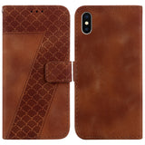 Seven-shaped Embossed Leather Phone Case