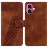 Seven-shaped Embossed Leather Phone Case