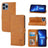 Embossed Happy Cat Pattern Flip Leather Phone Case