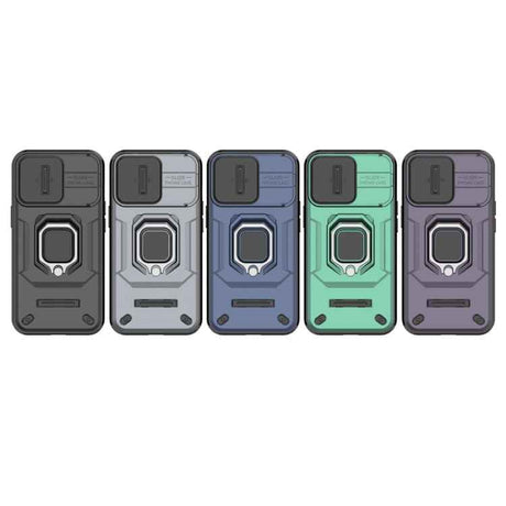 Sliding Camshield TPU + PC Shockproof Phone Case with Holder