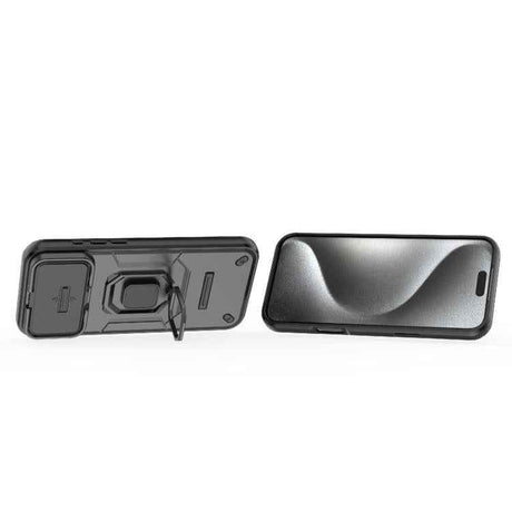 Sliding Camshield TPU + PC Shockproof Phone Case with Holder