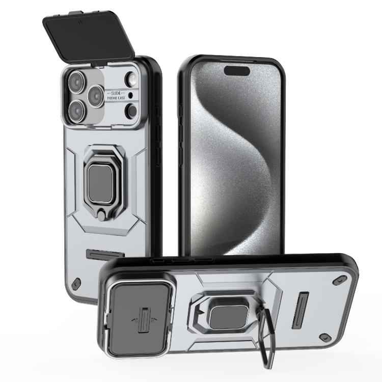 Sliding Camshield TPU + PC Shockproof Phone Case with Holder