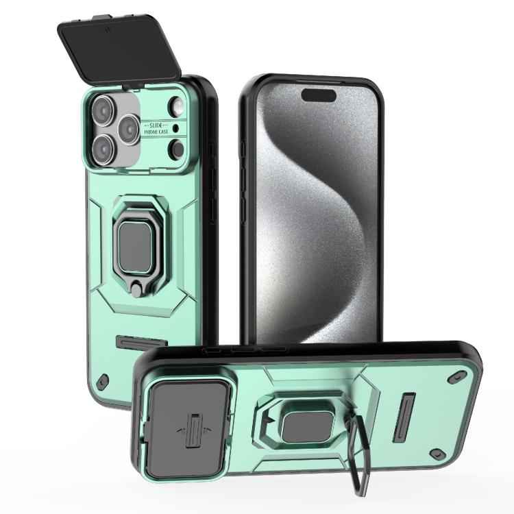 Sliding Camshield TPU + PC Shockproof Phone Case with Holder
