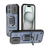 Sliding Camshield TPU + PC Shockproof Phone Case with Holder